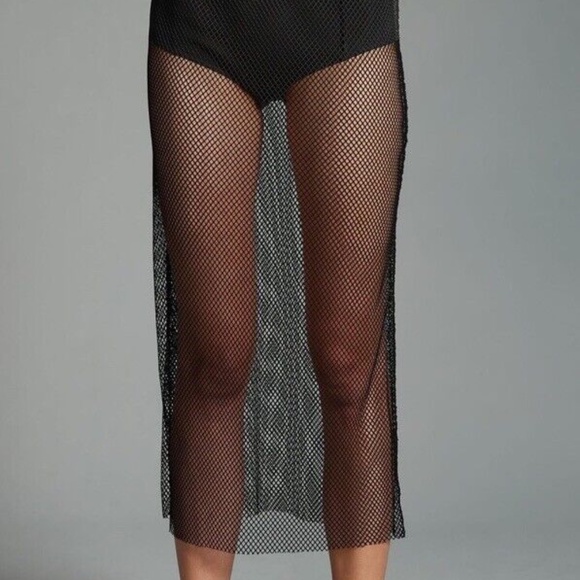 Anthropologie Mesh Fishnet Midi Skirt, S - Picture 2 of 4
